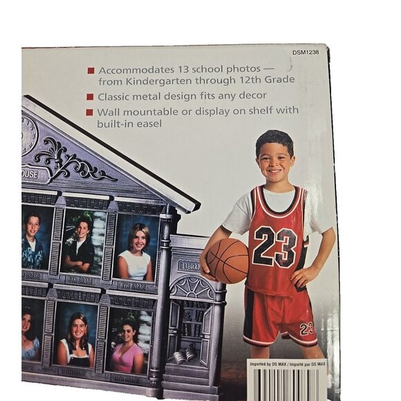 School Years Picture Frame Metal Schoolhouse Design Tabletop or Wall Hanging - Picture 3 of 4